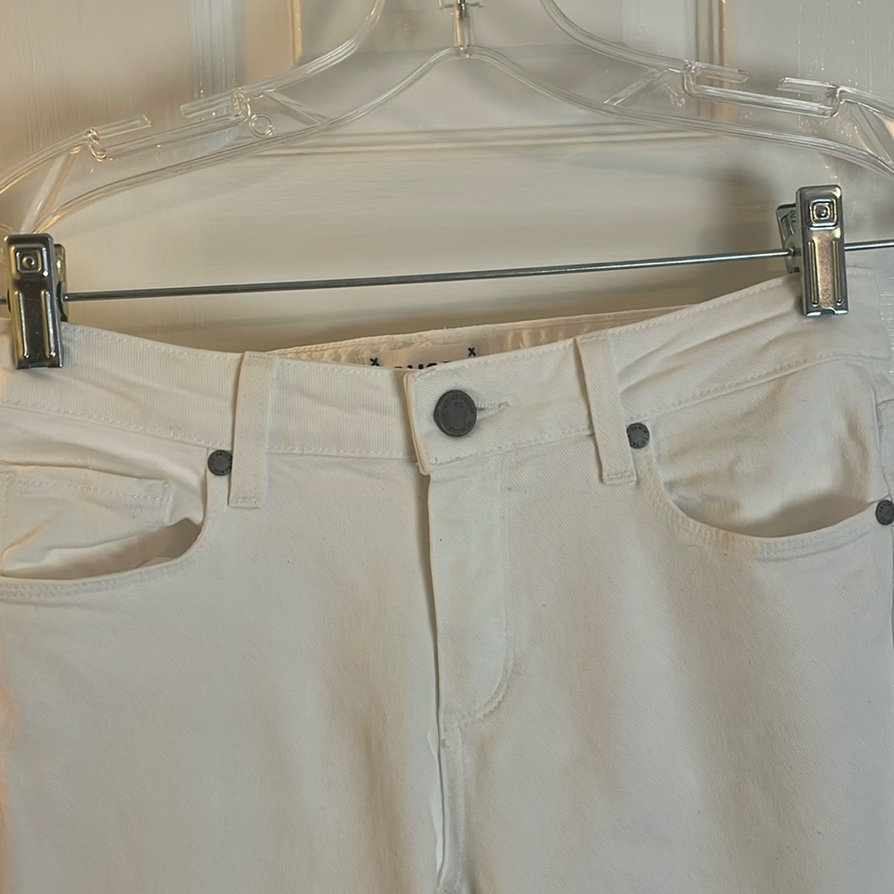 Paige Skyline Straight White Jeans - Picture 2 of 7